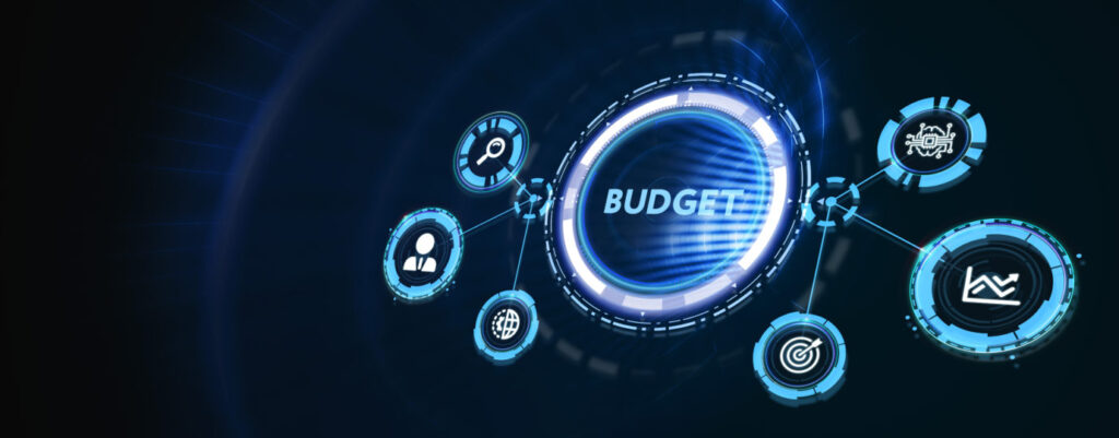 Managing Financial Budgets. Image of budget icons.