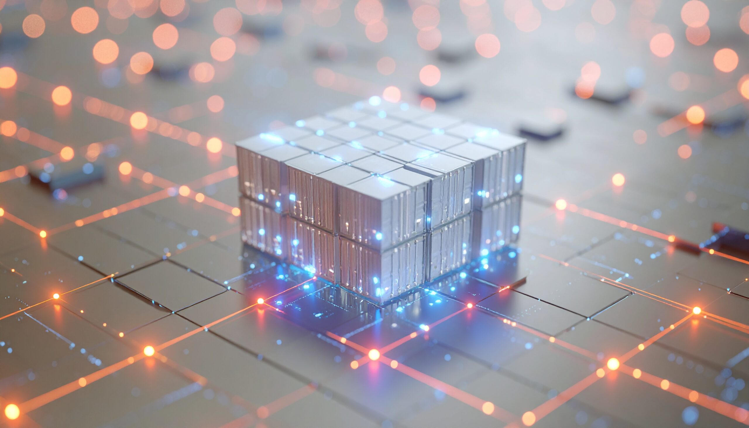 Firefly a high tech, futuristic digital environment showing a secure supply chain network pro 39103